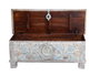 GINER Y COLOMER - Coffre en bois massif de manguier artisanal, finition tons pastel, coffre de rangement ou coffre à jouets